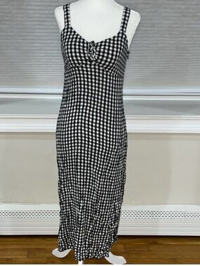 SO Black and White Gingham Maxi Dress